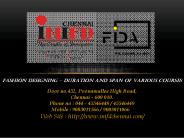 Fashion Designing - duration and span of various Courses