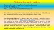 Oldies online radio stations