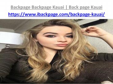 Backpage Backpage Kauai | Back page Kauai