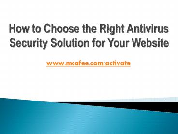www.mcafee.com/activate | www mcafee com/activate | mcafee/activate