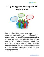 Why Integrate Surveys With SugarCRM