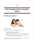 Who Surrogacy Needs | surrogate mother | Elawoman PowerPoint PPT Presentation