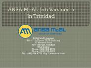 Ansamcal-available jobs in tobago