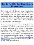 How To Find The Best Hair Salon in Bhubaneswar PowerPoint PPT Presentation