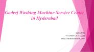 Godrej Washing Machine Service Center in Hyderabad