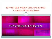 Go and Get Genuine Price Spy Cheating Playing Cards in Gurgaon