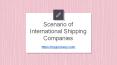 Scenario of International Shipping Companies PowerPoint PPT Presentation