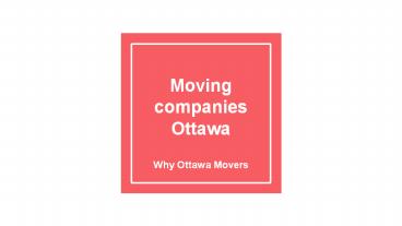 Ottawa Movers