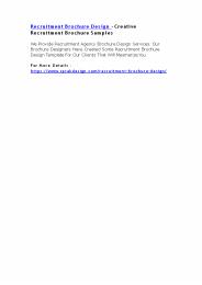 Recruitment Brochure Design - Creative Recruitment Brochure Samples