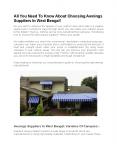 All You Need To Know About Choosing Awnings Suppliers In West Bengal PowerPoint PPT Presentation