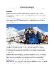 Trekking Nepal Himalaya