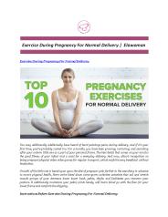 Exercise During Pregnancy For Normal Delivery |  Elawoman