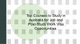Courses to study in Australia for International Students PowerPoint PPT Presentation