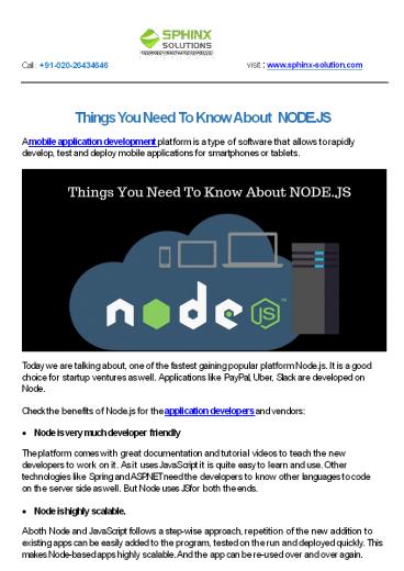 Things You Need To Know About NODE.JS