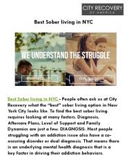 Best Sober living in NYC