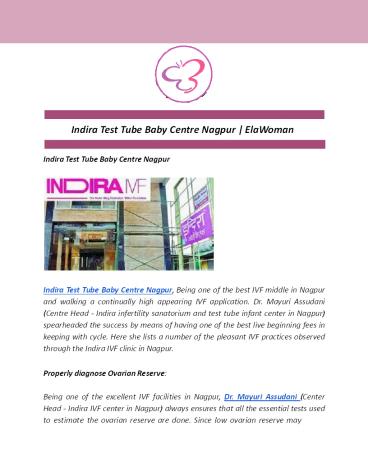 Indira Test Tube Baby Centre Nagpur | ElaWoman