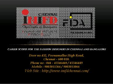 Fashion Designers in Chennai and Bangalore