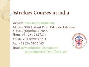 Astrology Courses in India