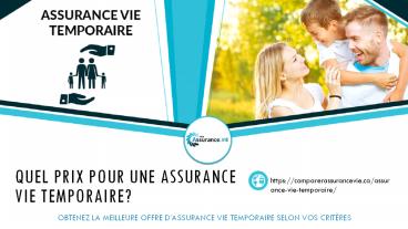 Quel prix pour une assurance vie temporaire?