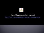 Aeon Management inc / Chennai ((Velachery))