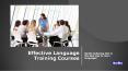 Effective Language Training Courses PowerPoint PPT Presentation