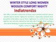 Winter Style Long Women Woolen comfort Nighty PowerPoint PPT Presentation