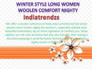 Winter Style Long Women Woolen comfort Nighty
