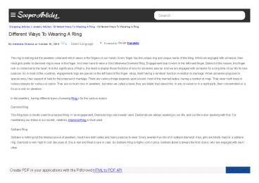 Rings For Ladies Online