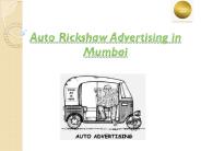 Auto rickshaw advertising in mumbai