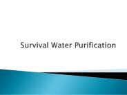 Survival Water Purification