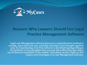 PPT – Legal case management software PowerPoint presentation | free to ...
