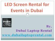 LED Screen Rental for Events in Dubai