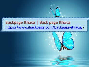 Backpage Ithaca | Back page Ithaca