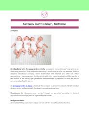 Surrogacy Centre in Jaipur | ElaWoman
