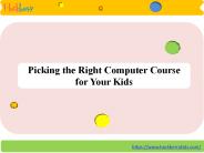 Picking the Right Computer Course for Your Kids