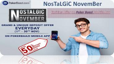 PokerBaazi NostalGic November Tournament 2018