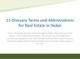 11 Glossary Terms and Abbreviations for Real Estate in Dubai PowerPoint PPT Presentation