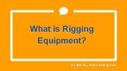Rigging Equipment Suppliers