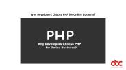 Why Developers Choose PHP for Online Business?
