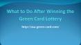 What to do after winning the green card lottery! PowerPoint PPT Presentation