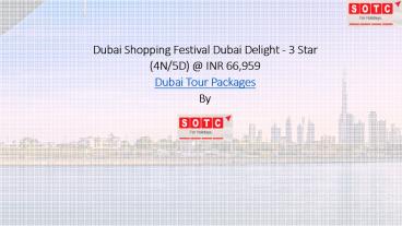 Dubai Shopping Festival Dubai Delight