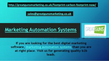 Marketing automation systems