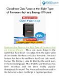 Goodman Gas Furnace the Right Type of Furnaces that are Energy Efficient PowerPoint PPT Presentation