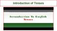Introduction of Tenses PowerPoint PPT Presentation