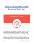 How Can You Convert Your Online Store into a Mobile App? PowerPoint PPT Presentation