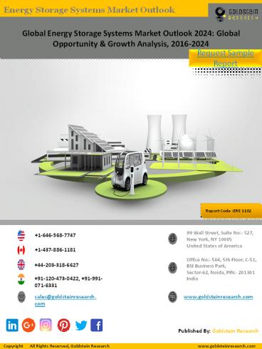 Global Energy Storage Market Size, Share Analysis & Industry Forecast 2016-2024