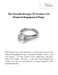 The Versatile Designs Of Cushion Cut Diamond Engagement Rings PowerPoint PPT Presentation