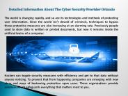 Detailed Information About The Cyber Security Provider Orlando