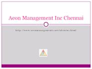 Aeon Management Inc Chennai Velachery ((Reviews))))