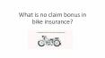 What is no claim bonus in bike insurance?